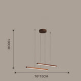 Modern LED Linear Chandelier Farmhouse Metal Pendant Lighting for Dining Room and Living Room
