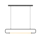 Modern LED Linear Island Pendant Light for Dining Room and Kitchen Gold Black
