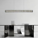 Modern LED Linear Pendant Light Minimalist Square Frame Dimmable Chandelier for Kitchen Island Dining Room