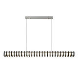 Modern LED Linear Pendant Light Minimalist Square Frame Dimmable Chandelier for Kitchen Island Dining Room