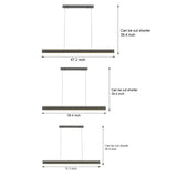 Modern LED Linear Pendant Light Up and Down Island Lighting in Black or White for Dining Room
