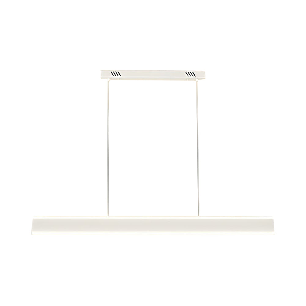 Modern LED Linear Pendant Light Up and Down Island Lighting in Black or White for Dining Room