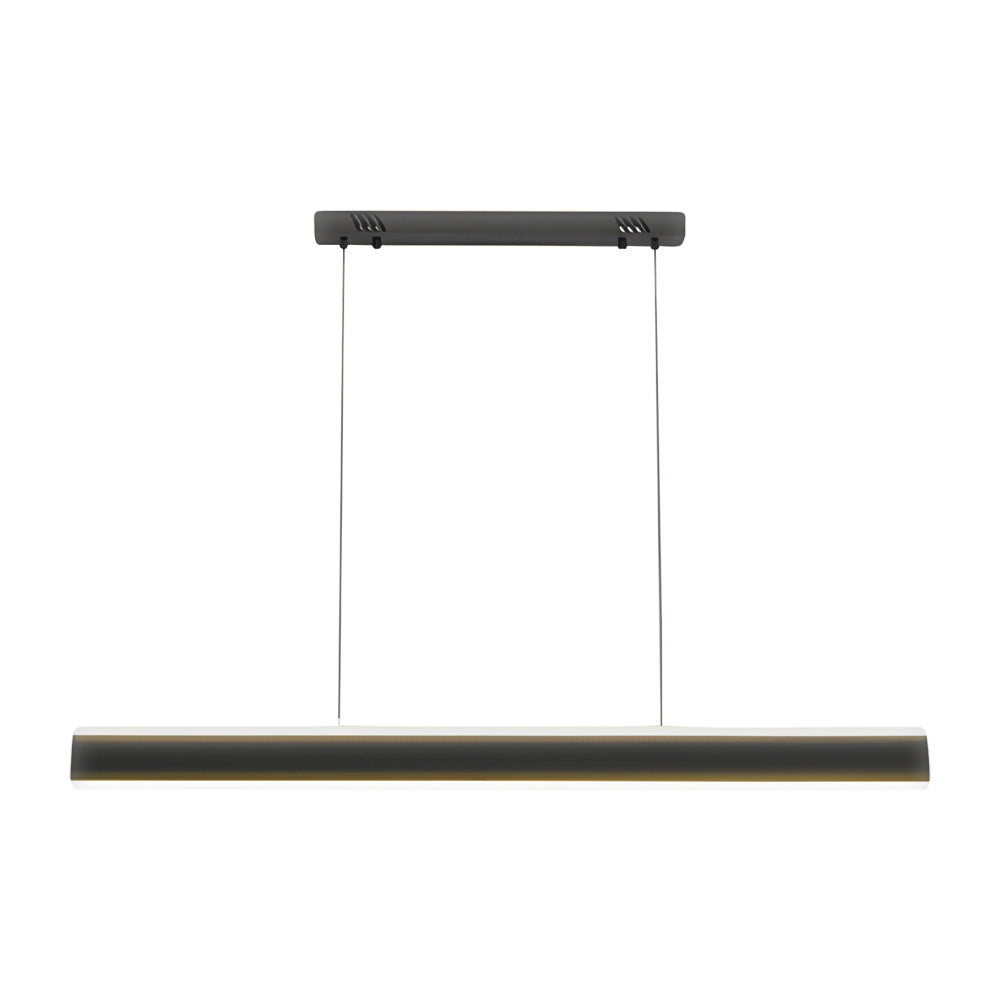 Modern LED Linear Pendant Light Up and Down Island Lighting in Black or White for Dining Room