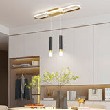 Modern LED Linear Pendant Light with Slender Cylindrical Lamps and Three Step Dimming