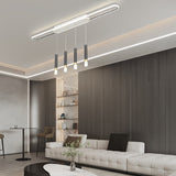 Modern LED Linear Pendant Light with Slender Cylindrical Lamps and Three Step Dimming
