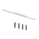 Modern LED Linear Pendant Light with Slender Cylindrical Lamps and Three Step Dimming