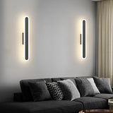 Modern LED Linear Wall Sconce with 3 Step Dimming and Minimalist Long Strip Design for Indoor Lighting