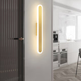 Modern LED Linear Wall Sconce with 3 Step Dimming and Minimalist Long Strip Design for Indoor Lighting