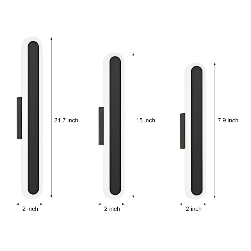 Modern LED Linear Wall Sconce with 3 Step Dimming and Minimalist Long Strip Design for Indoor Lighting