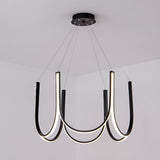 Modern LED Nordic Chandelier with 3 Color Dimming for Elegant Living Room and Bedroom Lighting