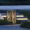 Modern LED Outdoor Garden Pillar Light Waterproof Black Exterior Post Lamp for Landscape