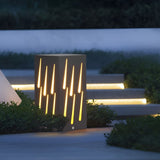 Modern LED Outdoor Garden Pillar Light Waterproof Black Exterior Post Lamp for Landscape