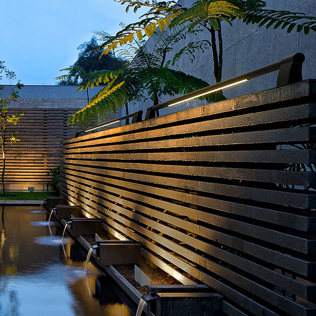 Modern LED Outdoor Guardrail Light Waterproof 2 Meter Fence Aisle Lighting Gray