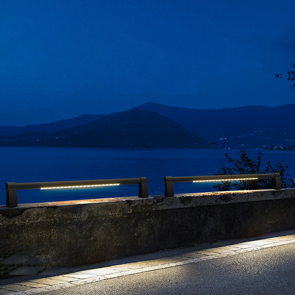 Modern LED Outdoor Guardrail Light Waterproof 2 Meter Fence Aisle Lighting Gray