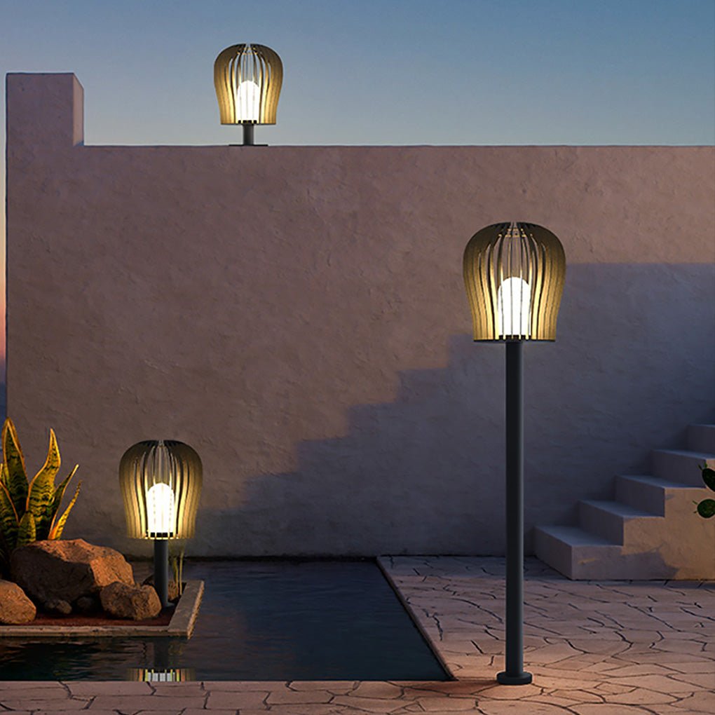 Modern LED Outdoor Landscape Post Light IP54 Waterproof Stainless Steel Garden Pathway Lamp