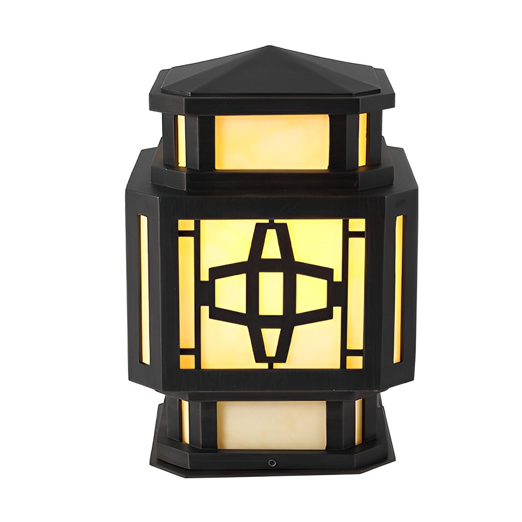 Modern LED Outdoor Post Light Waterproof Black Stainless Steel Pillar Lamp for Garden and Deck