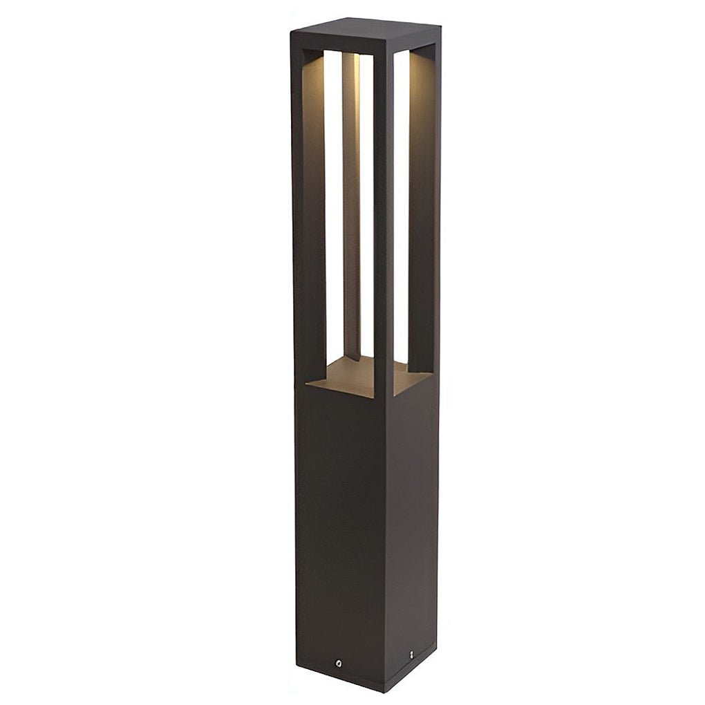 Modern LED Outdoor Post Light Waterproof Path Lamp for Garden Patio Landscape Lighting in Black