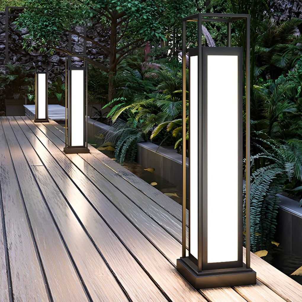 Modern LED Outdoor Post Lights Waterproof Stainless Steel Garden Pathway Deck Lighting Landscape Pillar Lamps