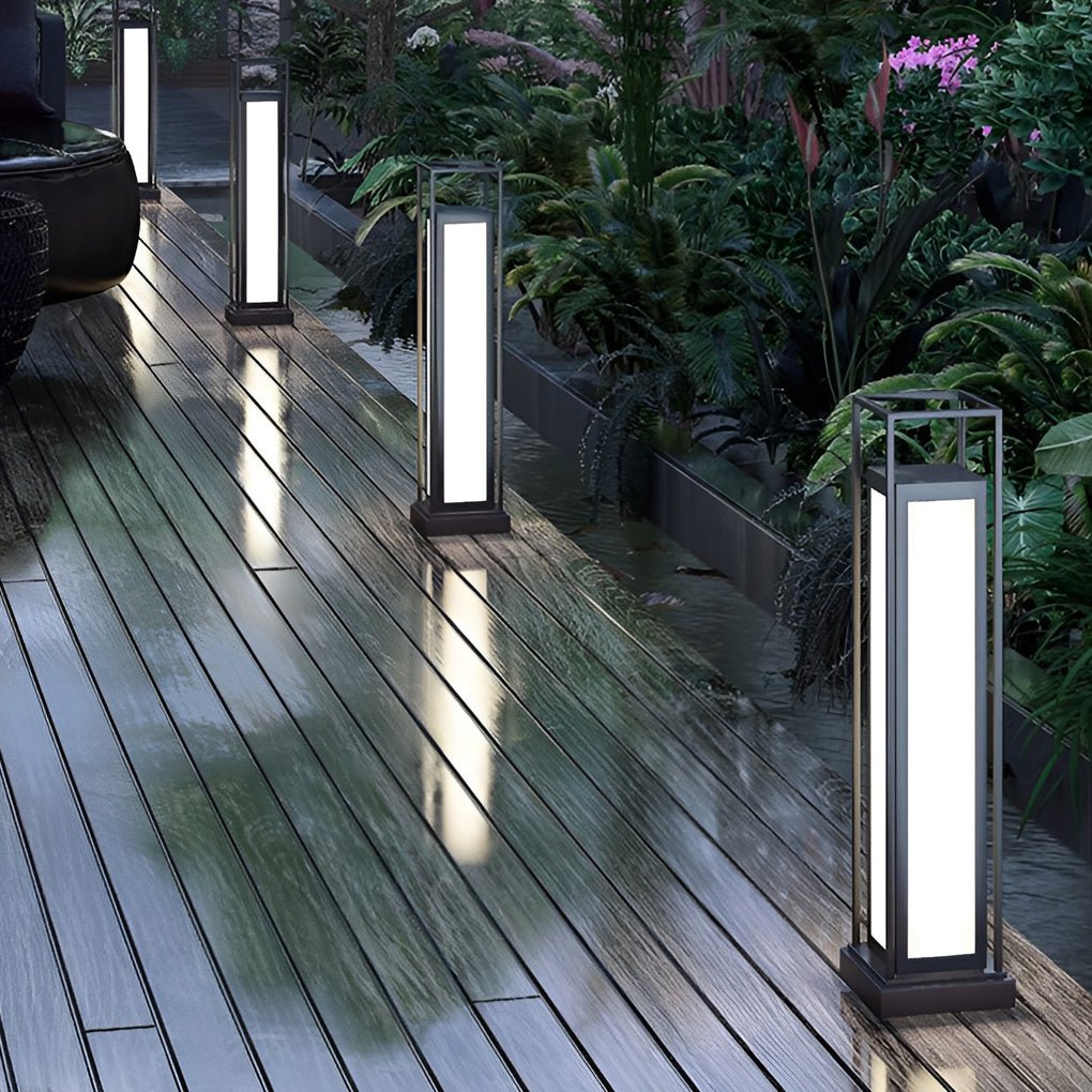 Modern LED Outdoor Post Lights Waterproof Stainless Steel Garden Pathway Deck Lighting Landscape Pillar Lamps