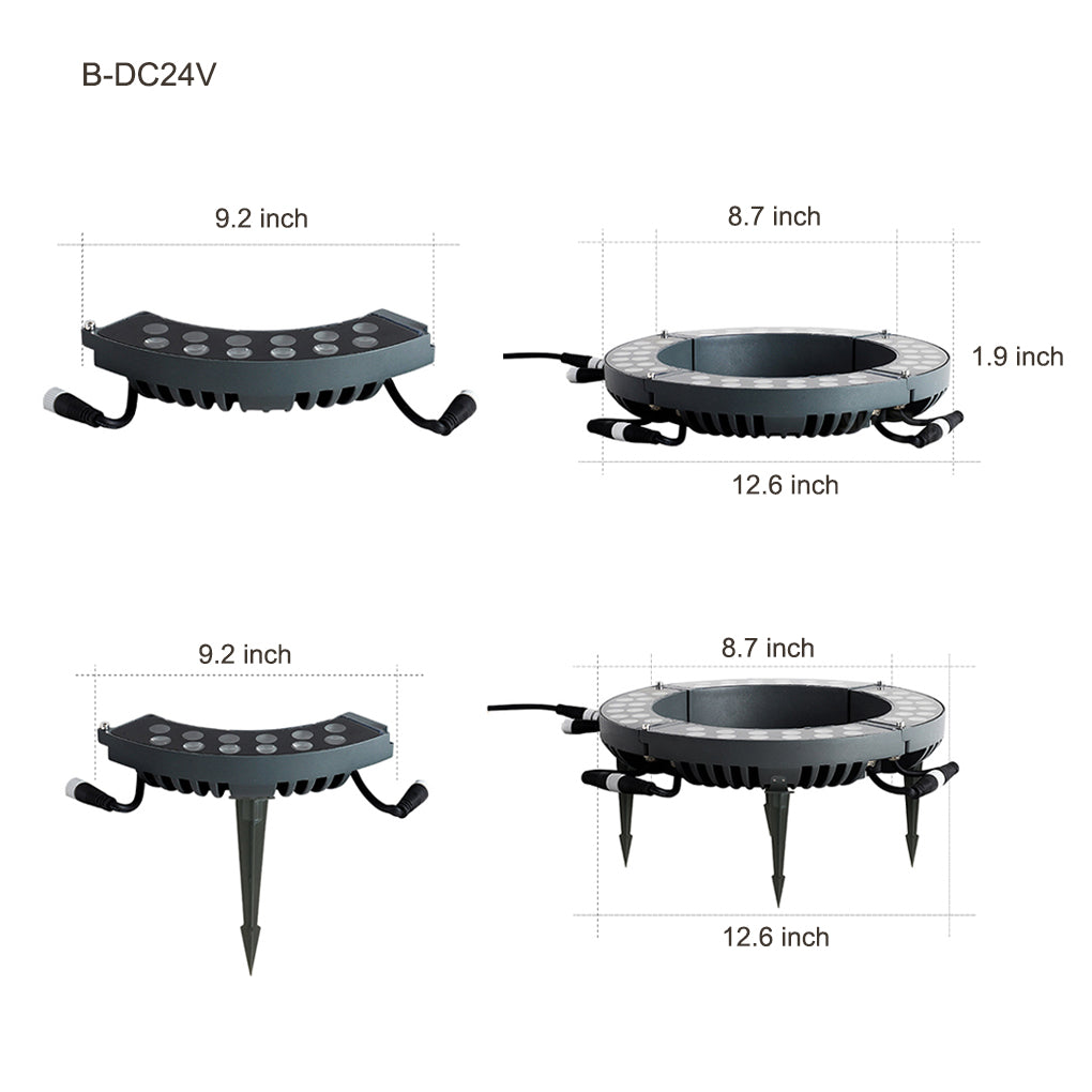 Modern LED Outdoor Tree Spotlights Upward Landscape Garden Decoration Waterproof IP65 Lighting Fixture