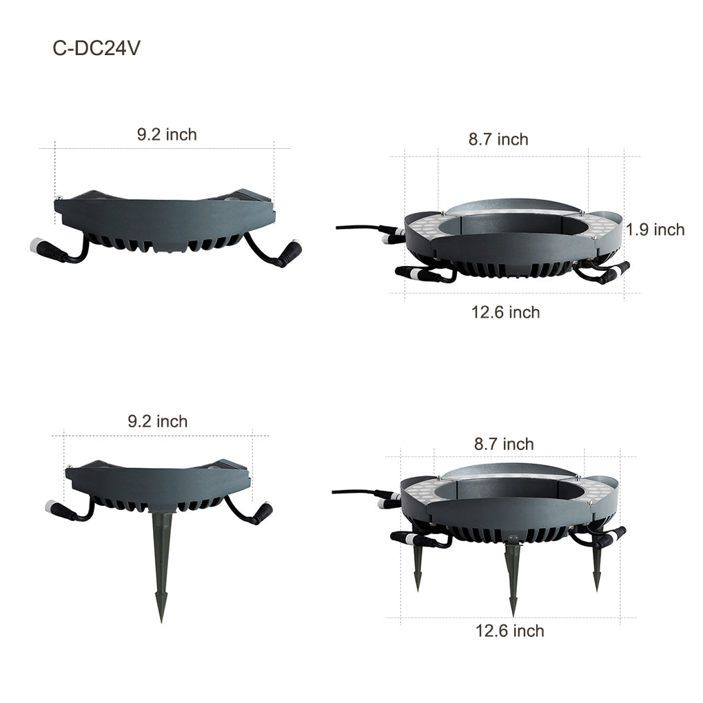Modern LED Outdoor Tree Spotlights Upward Landscape Garden Decoration Waterproof IP65 Lighting Fixture