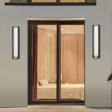 Modern LED Outdoor Wall Light Waterproof Black Rectangular Porch Sconce