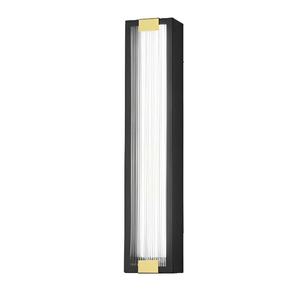 Modern LED Outdoor Wall Light Waterproof Black Rectangular Porch Sconce