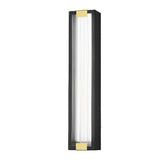 Modern LED Outdoor Wall Light Waterproof Black Rectangular Porch Sconce