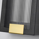 Modern LED Outdoor Wall Light Waterproof Black Rectangular Porch Sconce