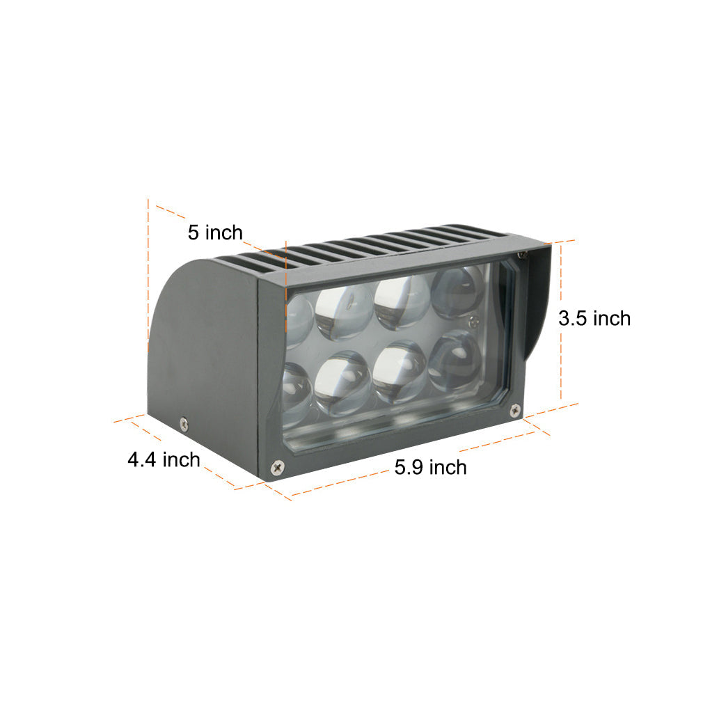 Modern LED Outdoor Wall Spotlight Waterproof IP65 Exterior Architectural Wall Washer Lamp 24W