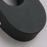 Modern LED Oval Wall Sconce 16 Inch Gold and Black Indoor Accent Lighting for Bedroom and Living Room