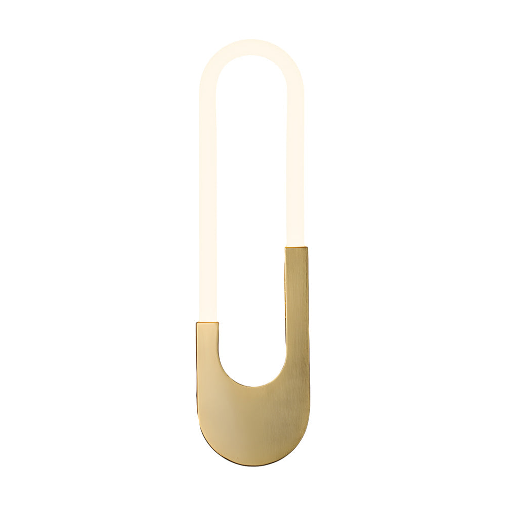 Modern LED Oval Wall Sconce 16 Inch Gold and Black Indoor Accent Lighting for Bedroom and Living Room