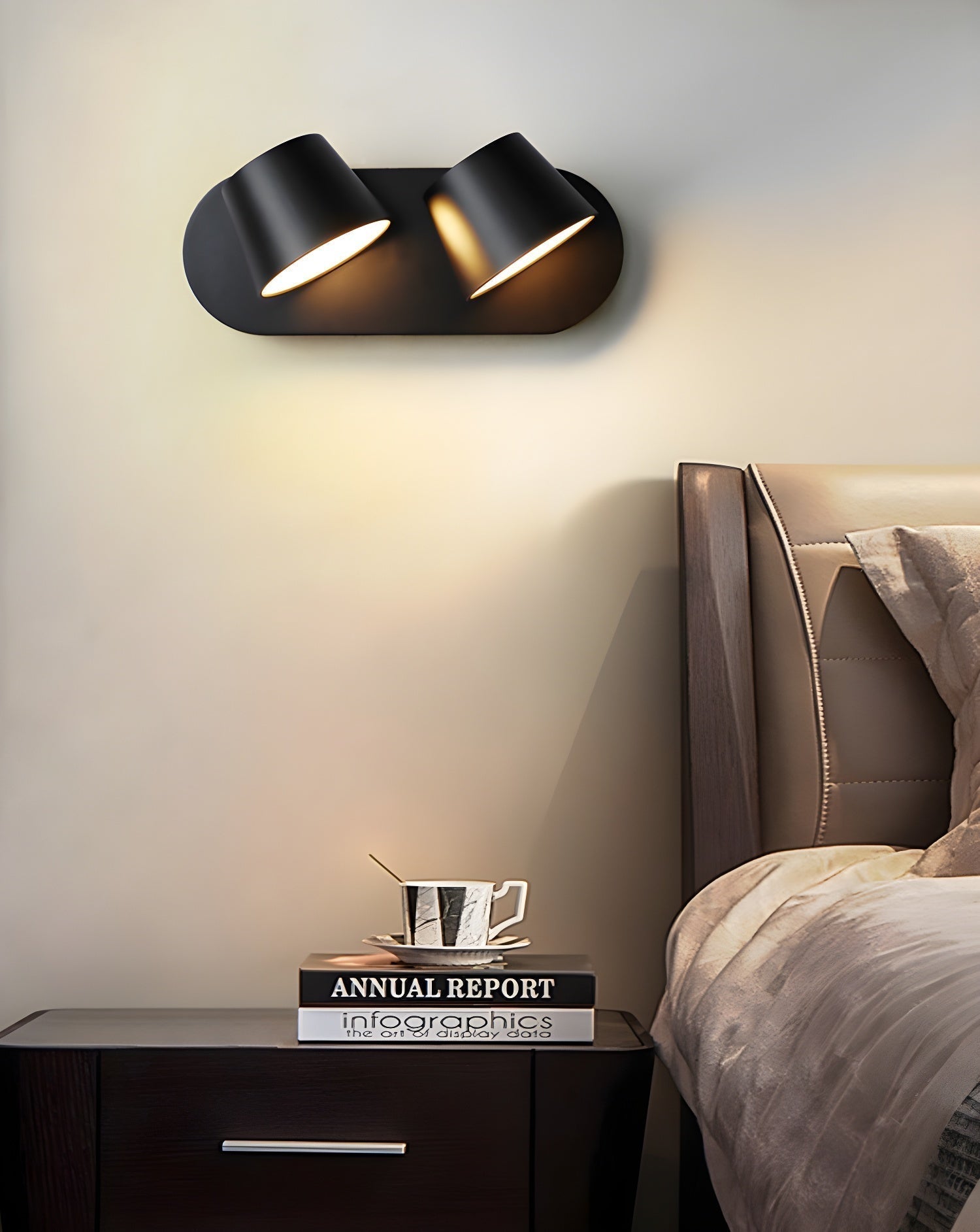Modern LED Reading Wall Sconce with Rotatable Head and Adjustable Beam Angle