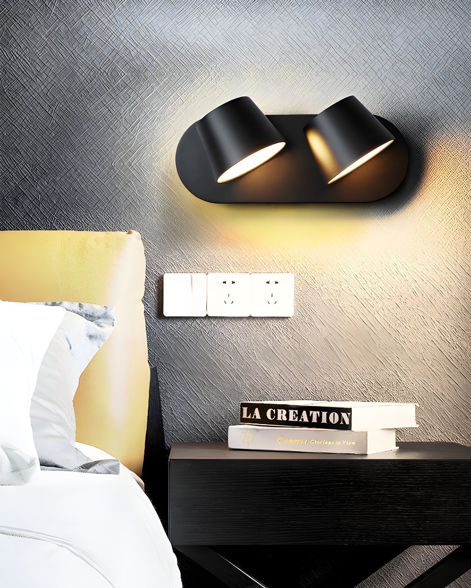 Modern LED Reading Wall Sconce with Rotatable Head and Adjustable Beam Angle