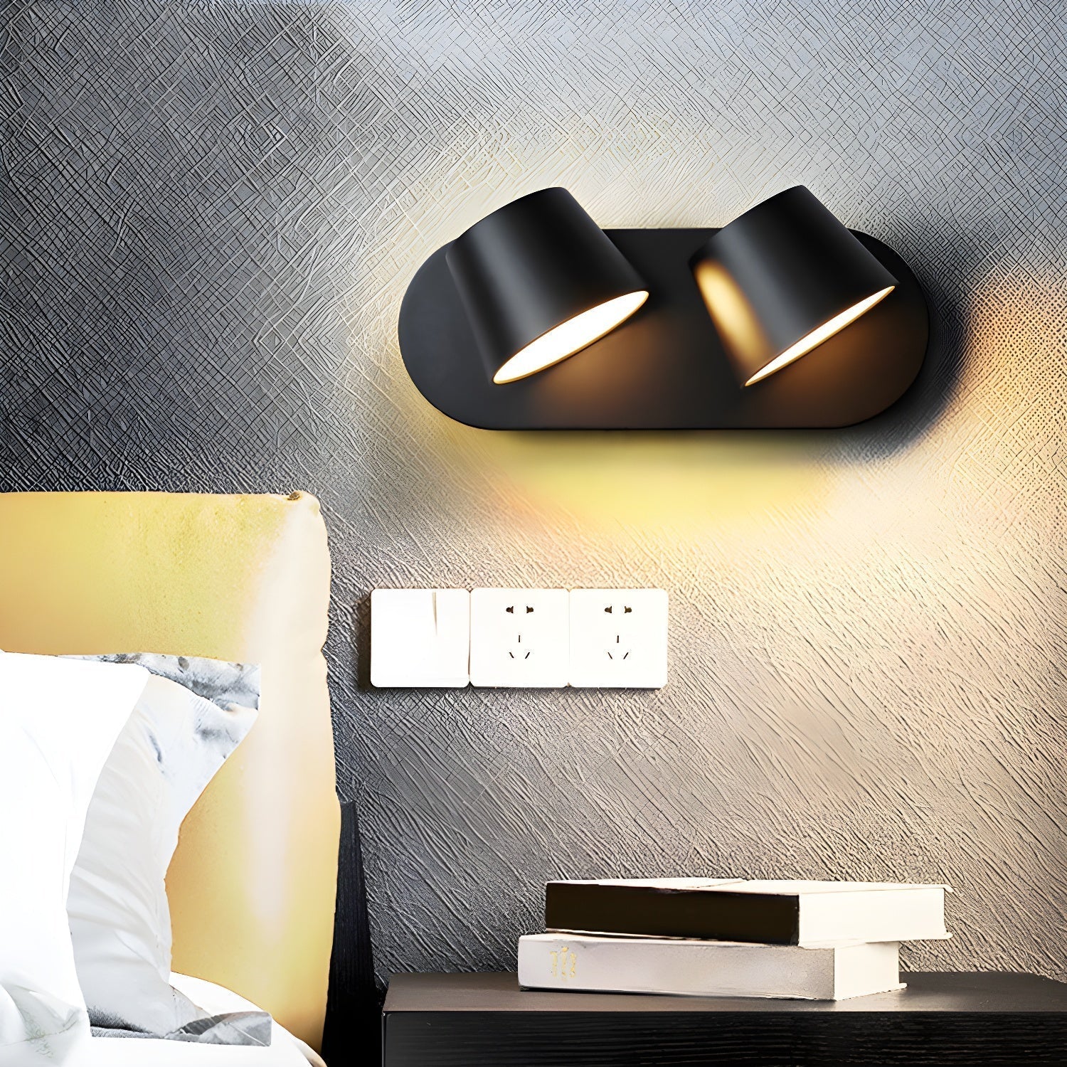 Modern LED Reading Wall Sconce with Rotatable Head and Adjustable Beam Angle