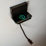 Modern LED Reading Wall Sconce with Wireless Charging Pad and Adjustable Rotary Head