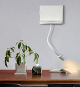 Modern LED Reading Wall Sconce with Wireless Charging Pad and Adjustable Rotary Head