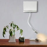 Modern LED Reading Wall Sconce with Wireless Charging Pad and Adjustable Rotary Head
