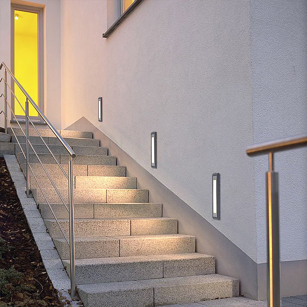 Modern LED Recessed Outdoor Path Lights Waterproof Landscape Step Lighting for Stairs and Decks