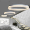 Modern LED Ring Pendant Light Circular Aluminum Acrylic Hanging Lamp for Dining Room