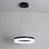 Modern LED Ring Pendant Light Circular Aluminum Acrylic Hanging Lamp for Dining Room