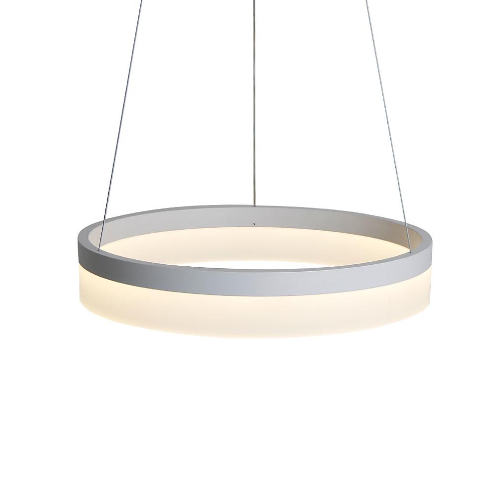 Modern LED Ring Pendant Light Circular Aluminum Acrylic Hanging Lamp for Dining Room