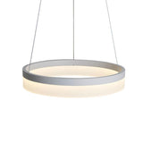 Modern LED Ring Pendant Light Circular Aluminum Acrylic Hanging Lamp for Dining Room