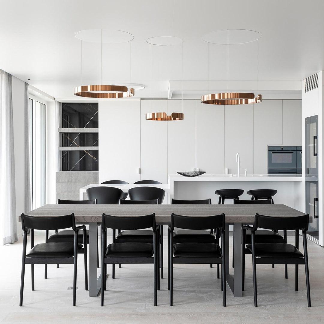 Modern LED Ring Pendant Light Circular Minimalist Chandelier for Living Room and Bedroom