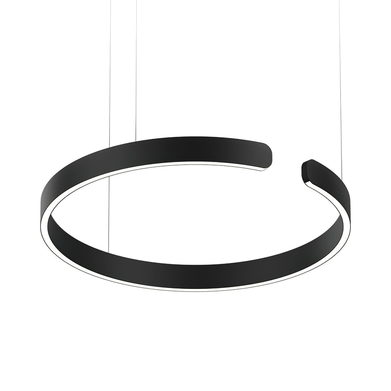 Modern LED Ring Pendant Light Circular Minimalist Chandelier for Living Room and Bedroom