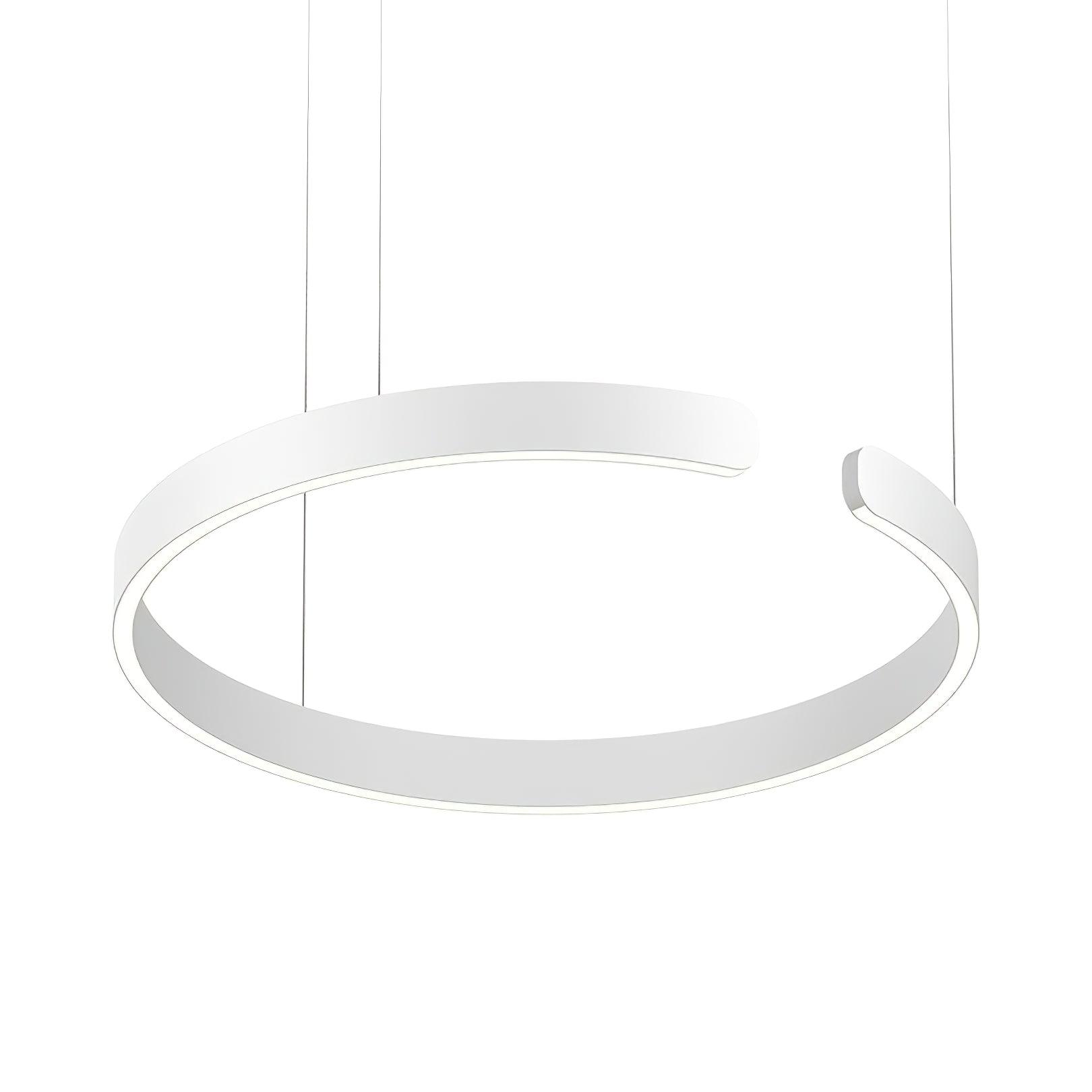 Modern LED Ring Pendant Light Circular Minimalist Chandelier for Living Room and Bedroom