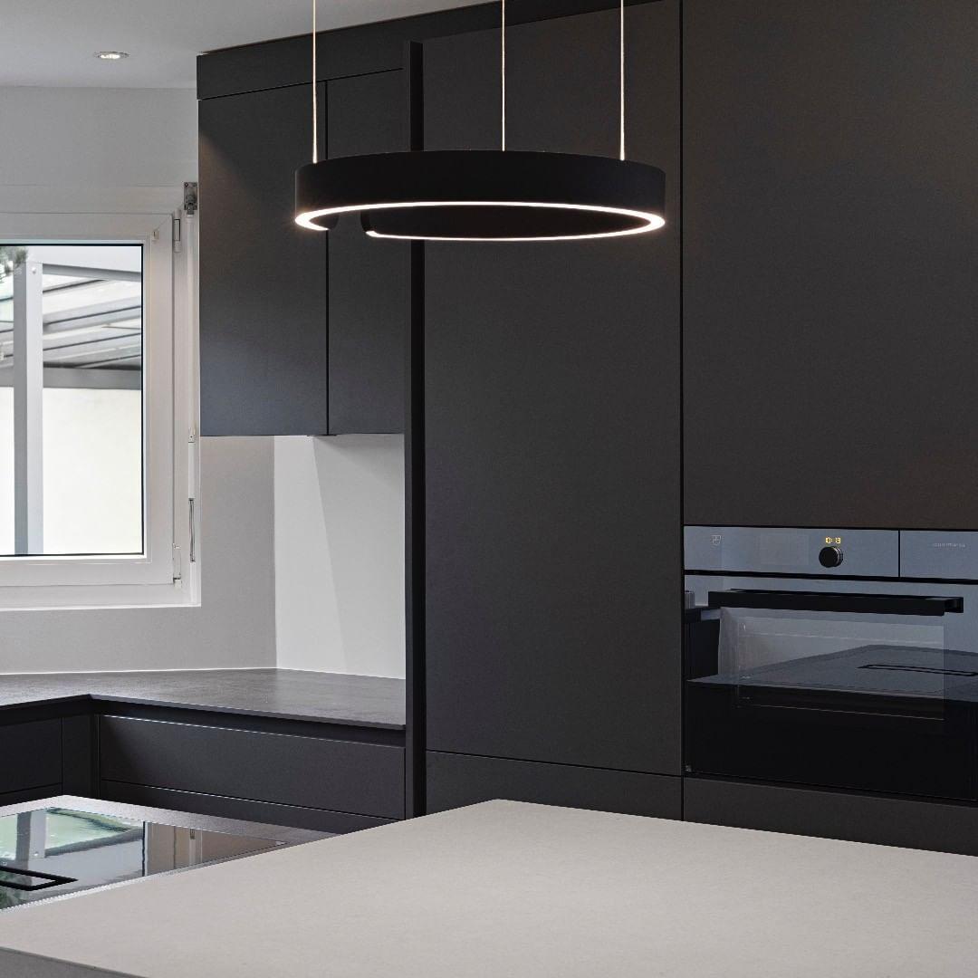 Modern LED Ring Pendant Light Circular Minimalist Chandelier for Living Room and Bedroom