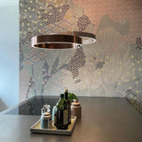 Modern LED Ring Pendant Light Circular Minimalist Chandelier for Living Room and Bedroom