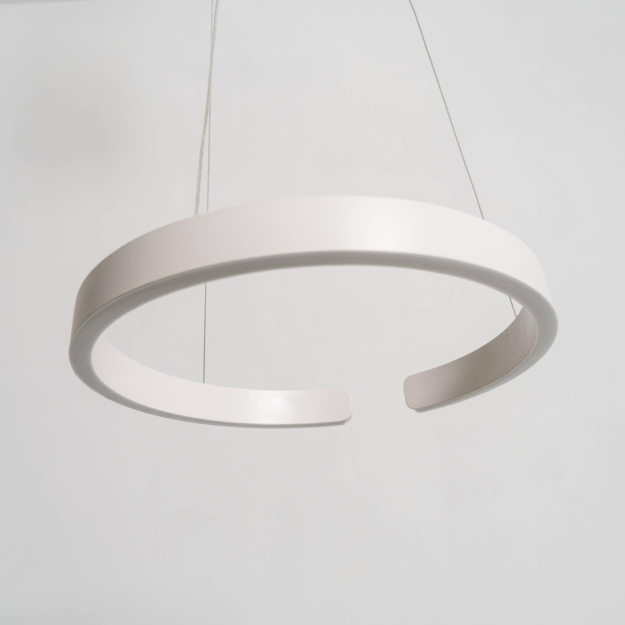 Modern LED Ring Pendant Light Circular Minimalist Chandelier for Living Room and Bedroom