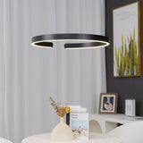 Modern LED Ring Pendant Light Circular Minimalist Chandelier for Living Room and Bedroom